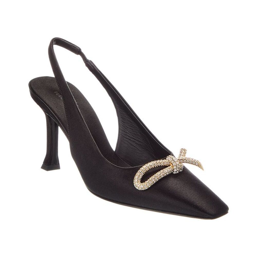 Ferragamo Arlene 85 Silk Slingback Pump